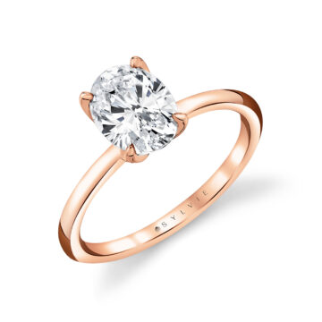 White Gold Tulira Solitaire Petal Prong Engagement Ring - Marigold