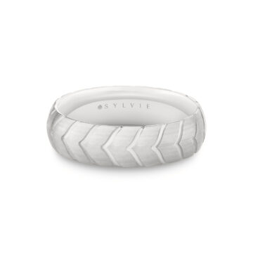 Yellow Gold Shell Apex Brushed Men’s Band - Bryce