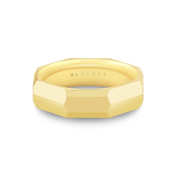 Yellow Gold Heritage Octagonal Polished Men’s Band - Zach