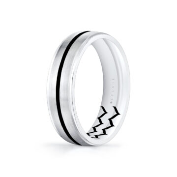 white gold brushed men's band