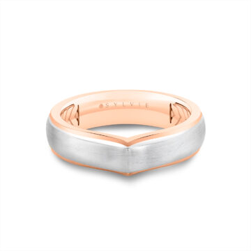 Yellow Gold Shell Iconelle Two Tone Brushed Men’s Band - Colin