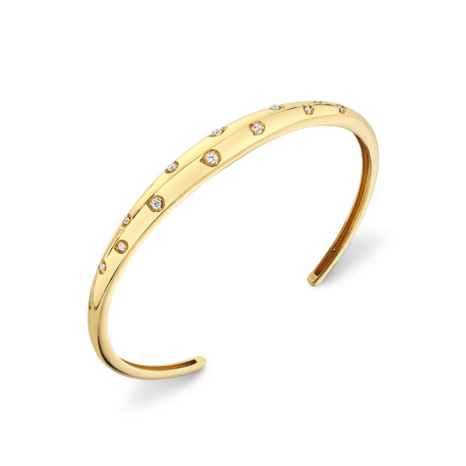 yellow gold diamond bangle