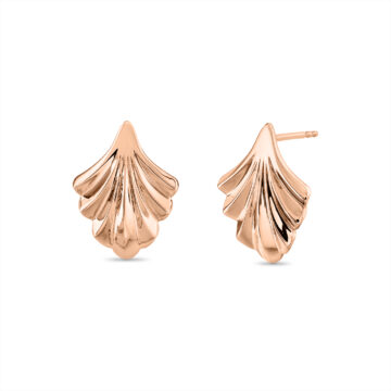 Yellow Gold Auravie Shell Sculpted Earrings