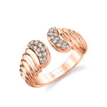 Yellow Gold Auravie Scalloped Open Diamond Ring