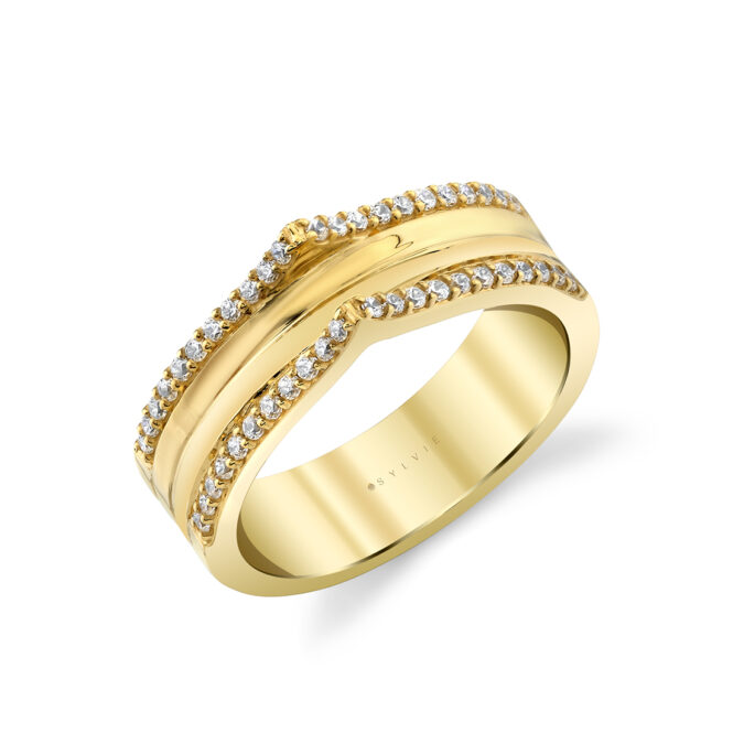 yellow gold diamond ring