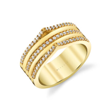 Yellow Gold Shell Héritage Shell Tip Diamond Ring