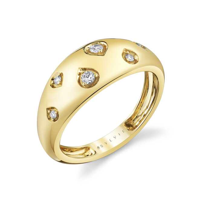 yellow gold diamond ring