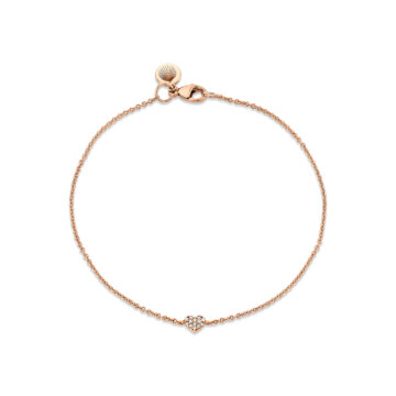 Yellow Gold Éternelle Small Diamond Heart Bracelet