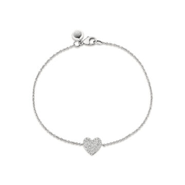 Yellow Gold Éternelle Diamond Heart Bracelet