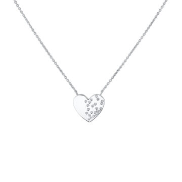 Yellow Gold Éternelle Scattered Diamond Heart Necklace