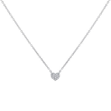 Yellow Gold Éternelle Small Diamond Heart Necklace