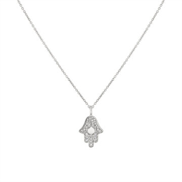 Yellow Gold Éternelle Diamond Hamsa Hand Pendant