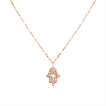 Yellow Gold Éternelle Diamond Hamsa Hand Pendant