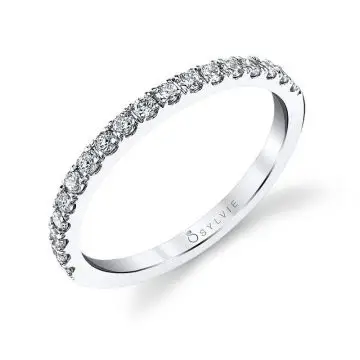 White Gold Classic Diamond Wedding Band - Jacalyn