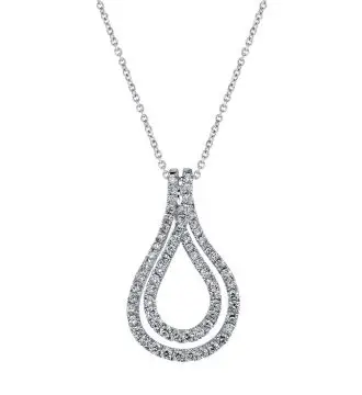 White Gold Modern Diamond Pendant