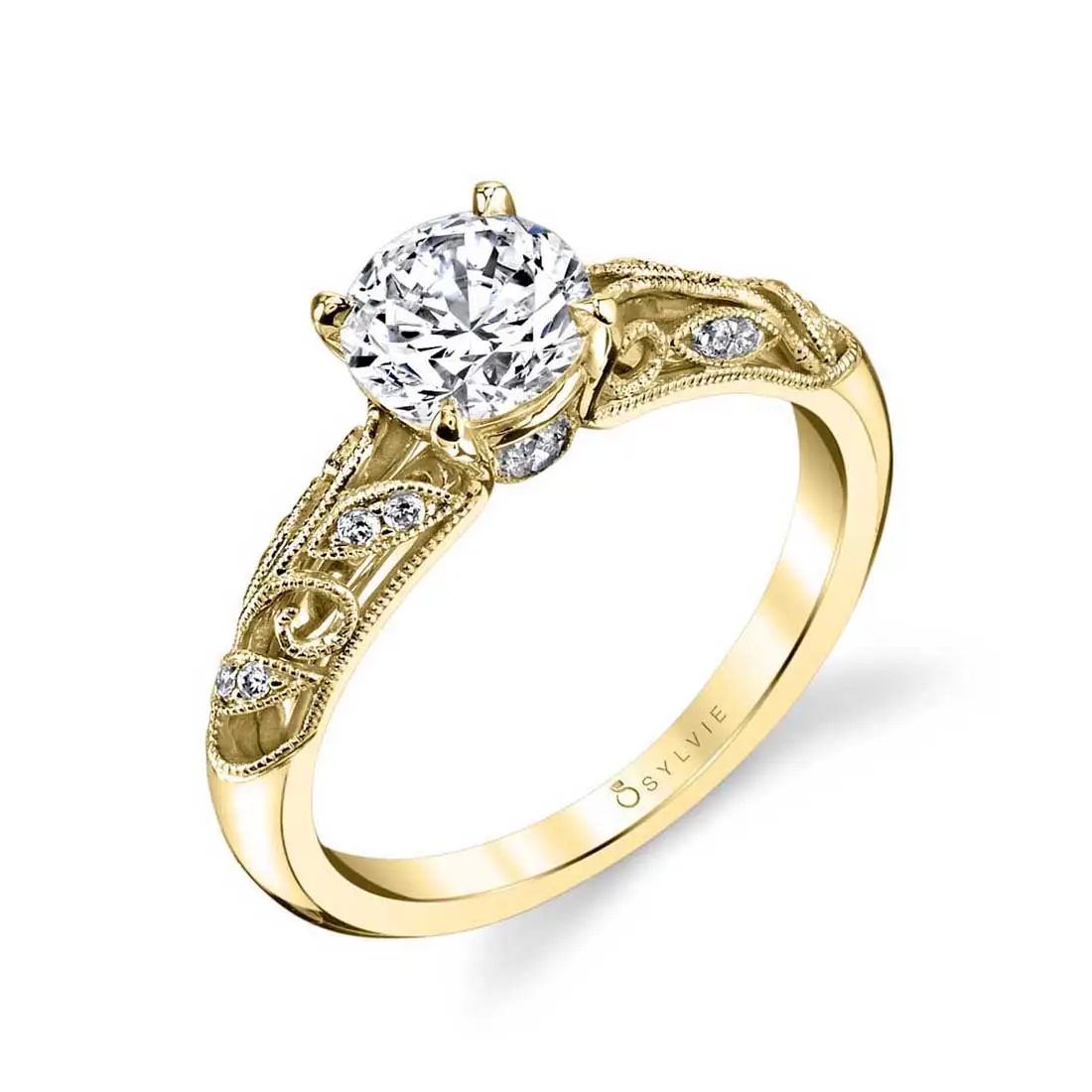 Vintage Inspired Engagement Ring S1392 YG Sylvie.jpg