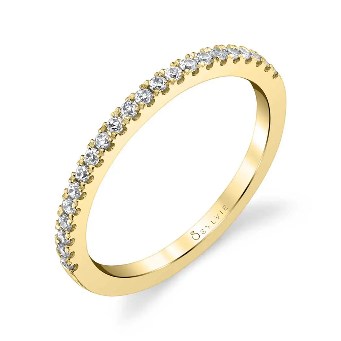 Round Cut Classic Diamond Wedding Band - Aurore