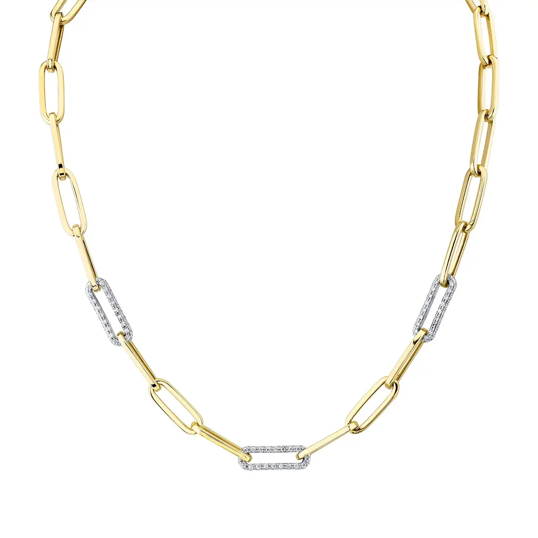 AFJ Gold Collection - Paperclip Link Chain Necklace, 18k Yellow Gold – AF  Jewelers