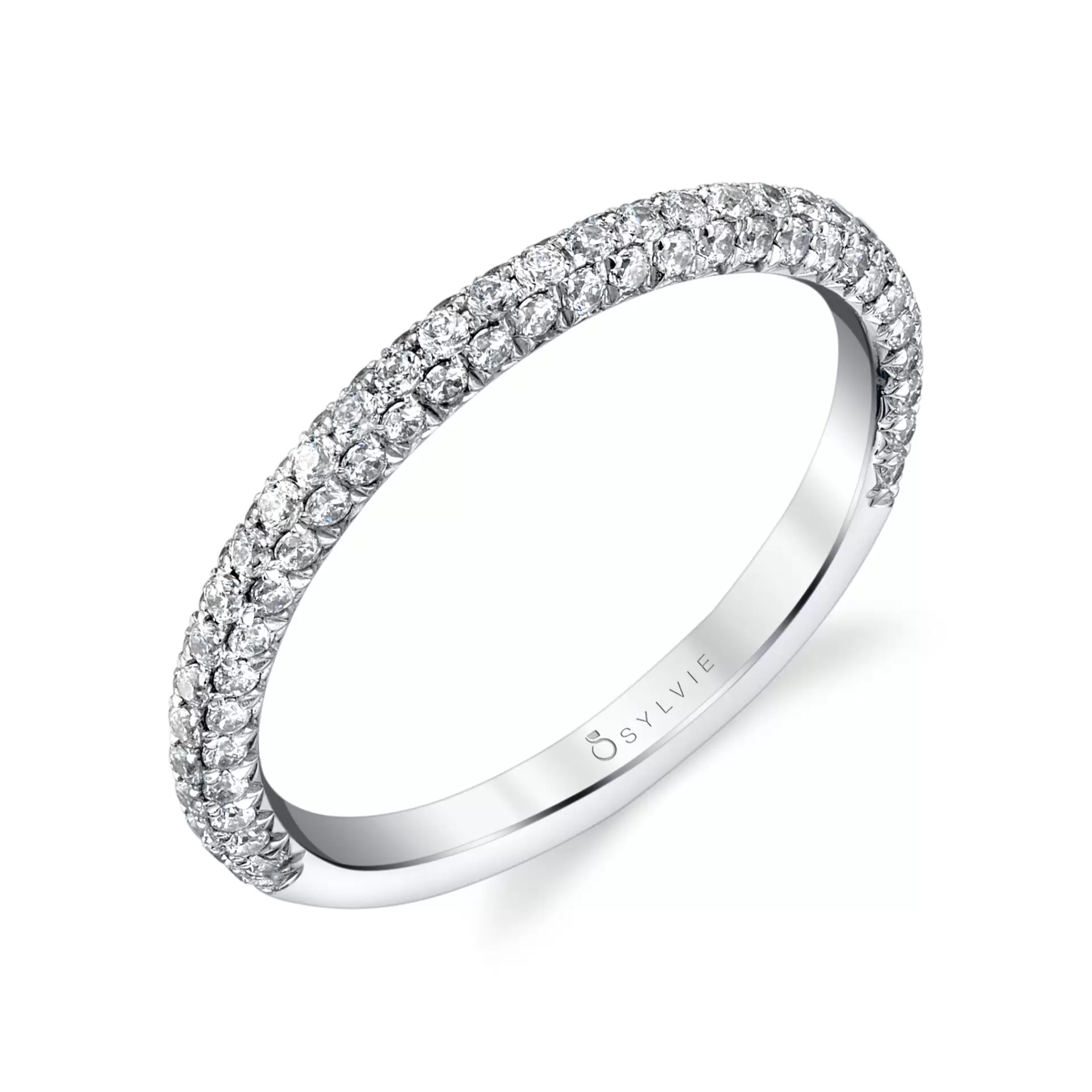 white gold pave diamond wedding ring