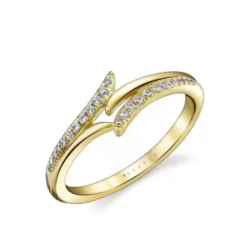 Yellow Gold Tulira Diamond Vine Wedding Ring