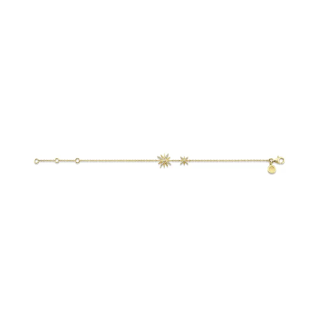 yellow gold solaz diamond bracelet flat angle