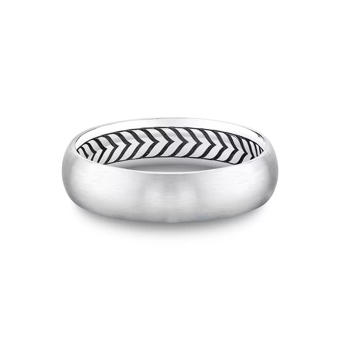 white gold brushed men's band