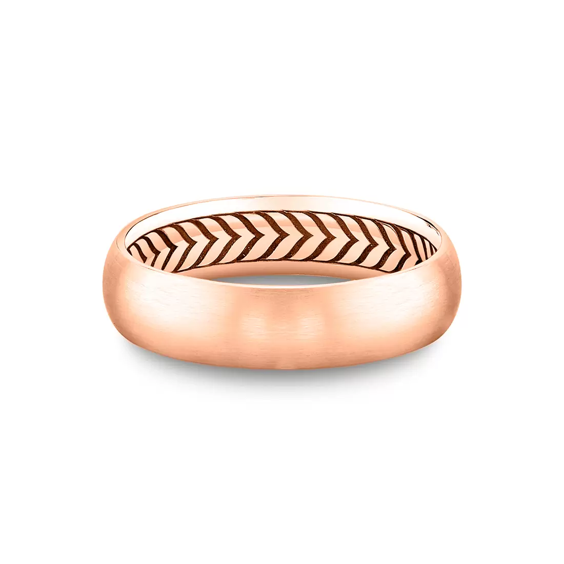 rose gold brushed men's band