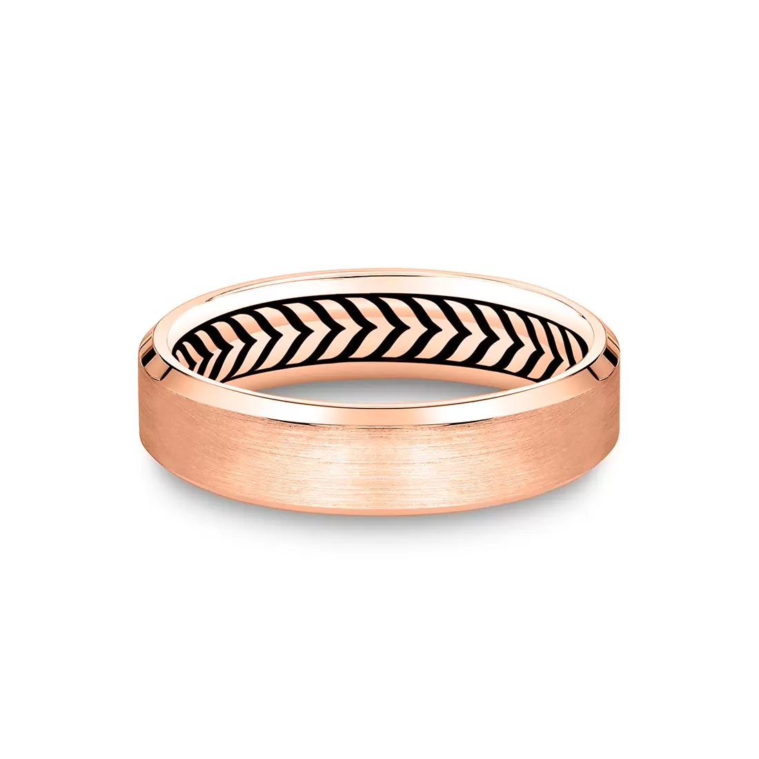 rose gold brushed men's band