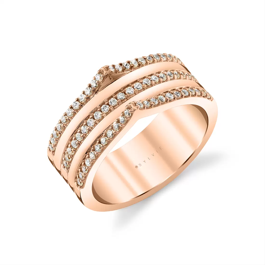 rose gold diamond ring