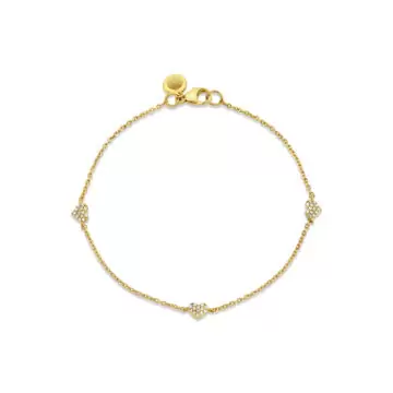 Yellow Gold Éternelle Small Heart Charms Diamond Bracelet