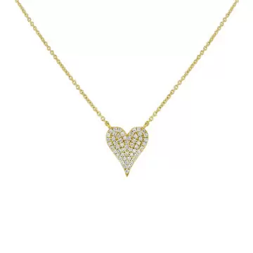 Yellow Gold Éternelle Diamond Heart Necklace