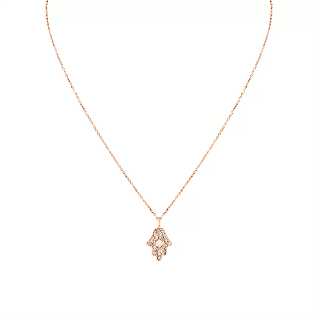 Yellow Gold Éternelle Diamond Hamsa Hand Pendant